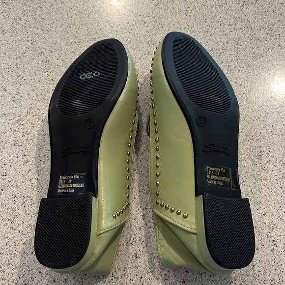 NWOT Seven7 Francesca Light Green Studded Loafers - Picture 7 of 7